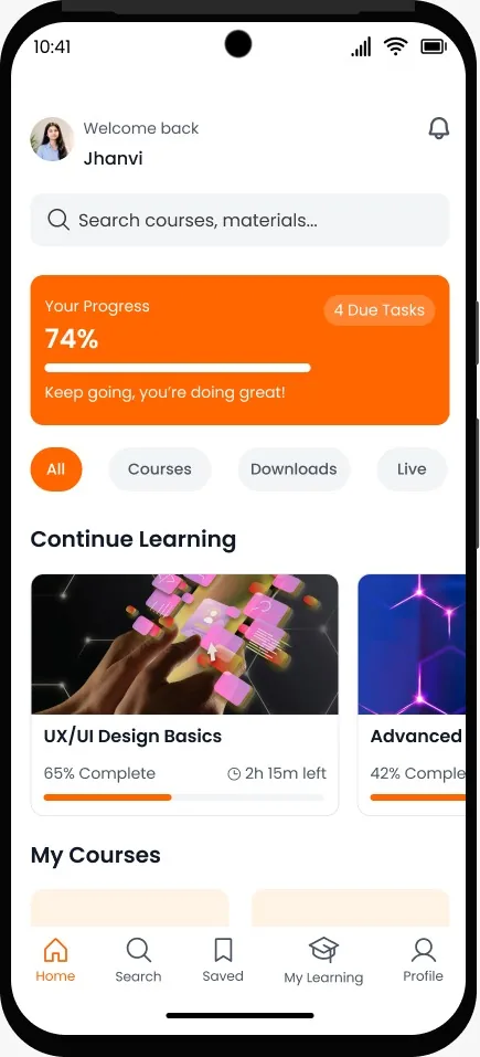 BAOIAM learning app dashboard